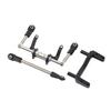 1 10 RC Servo Mount with Hydraulic Steering Link Aluminum Alloy Lightweight Adjustable Damping for SCX10 Models Black