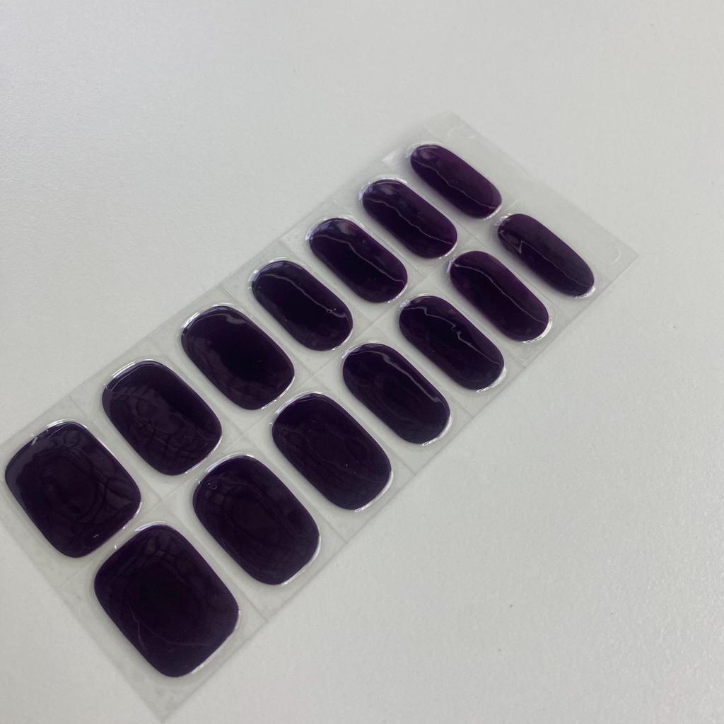 Lighted manicure stickers, full gel, half-baked, semi-cured, 14 nail stickers