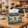 1pc Egyptian Hieroglyphic Tissue Box Holder & Dispenser - Vintage Suitable for Tissues/Roll Paper/Napkins, Decorative Storage for Home, Car, Parties, 