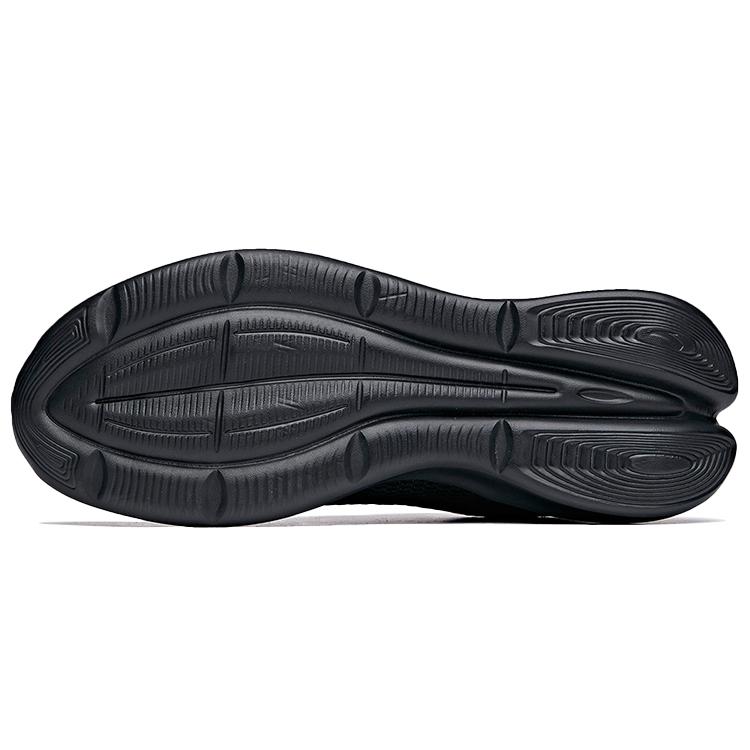 Anta Mesh, Synthetic Leather Cushioning Slip Resistant Abrasion Resistant Low top Running Shoes Men's Black 112045574-2