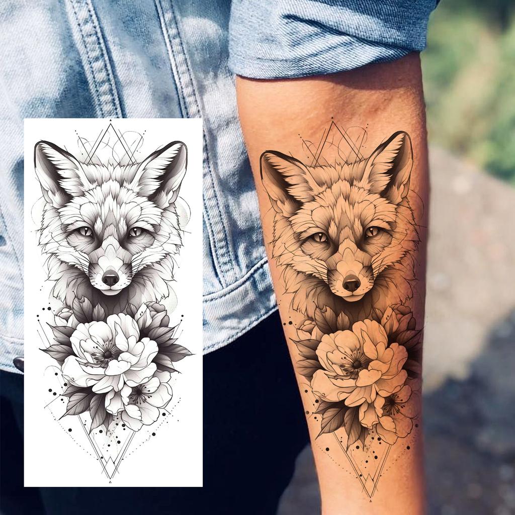 1 Sheet Phoenix Watercolor Temporary Tattoos For Women Girls Fake Covers Up Water Transfer Tattoo Sticker Adults Arm Waist Thigh