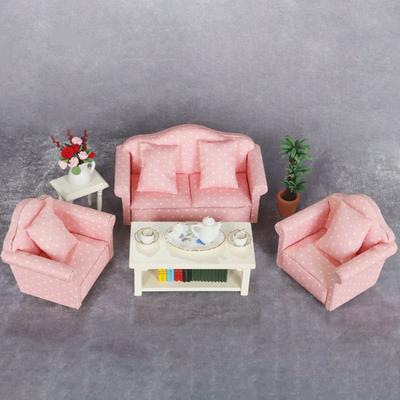 Girls Gifts Children Decoration Pretend Play Toy Dollhouse Mini Furniture Toys Miniature Soft Sofa