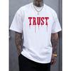 Print Plus Size Men's Short Sleeve T-Shirt, Trendy Versatile Breathable Tees For Everyday Wear