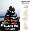 Aircraft Model Personalized Name Blanket Gift Customizable Blanket Comfortable Versatile for Couch Chair Home Decor Livingroom