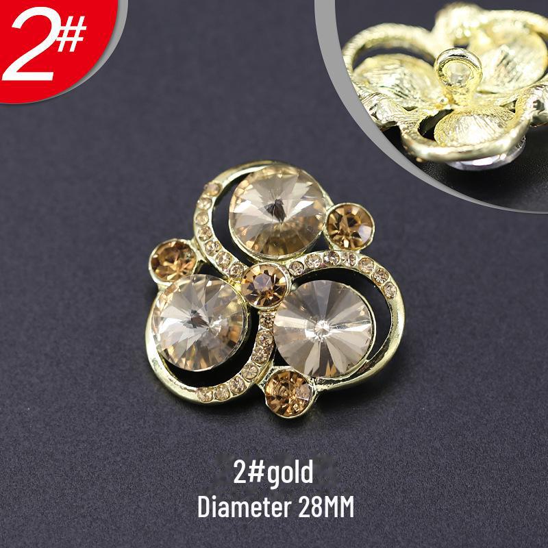 Damskie ekskluzywne czarne modne metalowe guziki z futra norek z wzorem płatków ze strasów