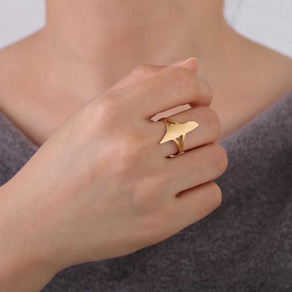 Cazador Adjustable Geography Map Rings for Women Men Stainless Steel Jewelry Country Finger Rings Gift 2026 Wholesale
