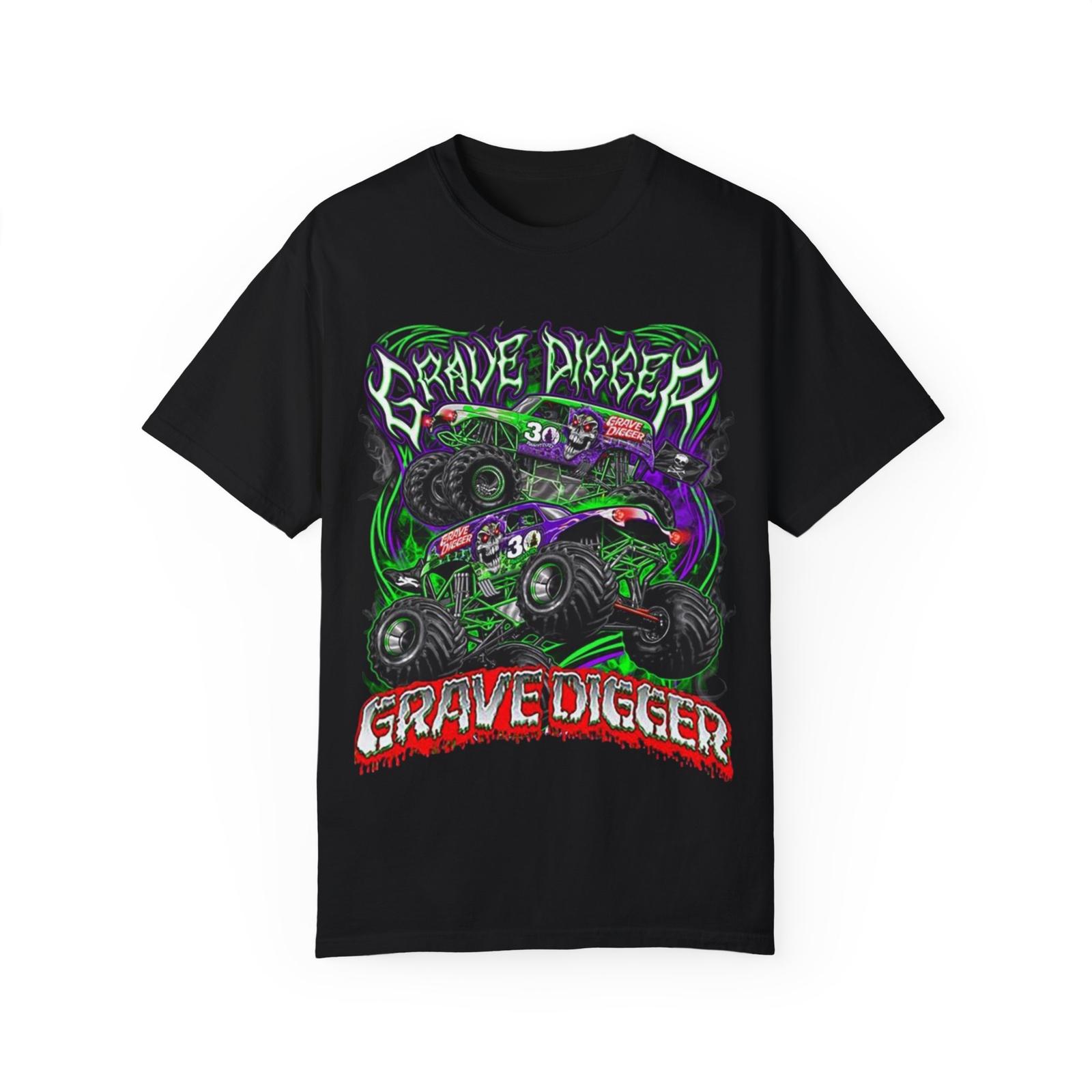 Vintage Grave Digger Monster Truck T-shirt, Retro Graphic Tee, Off-Road Racing M