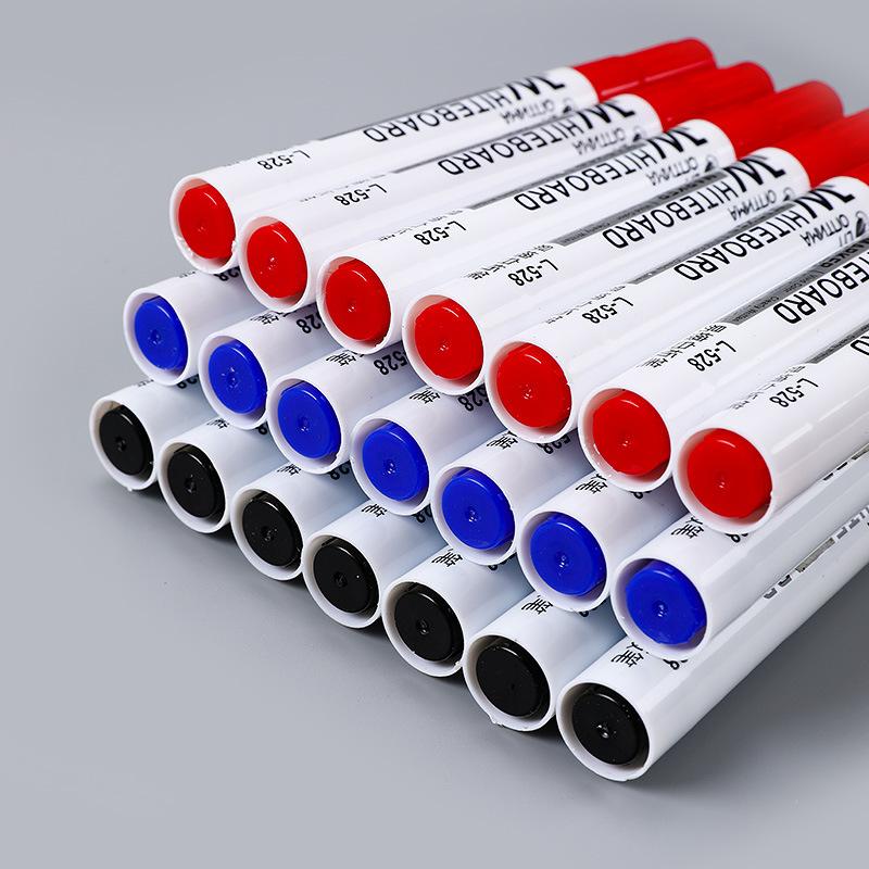 4pcs Whiteboard Marker Set,2.0mm Nib,Black Blue Red High-Volume Ink,Office Teaching Pen,Clear Handwriting & Easy Erasure