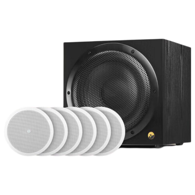HiVi JX8*6 + Sub10G In-Ceiling Home Theater Speaker System CN plug (adapter included)