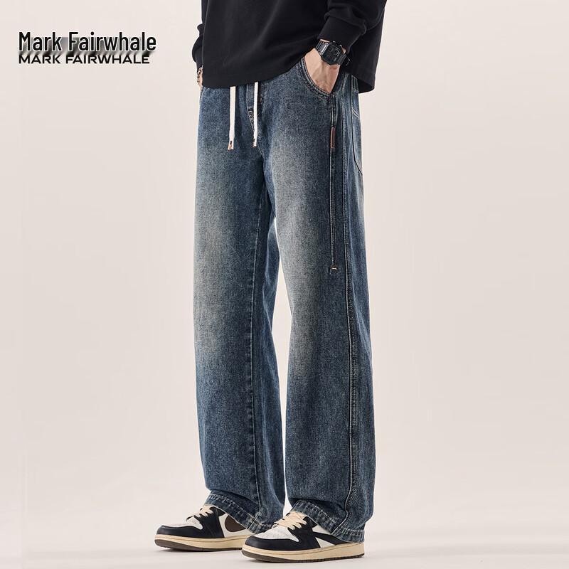 

Mark Fairwhale Men s Washed Straight-Leg Denim Jeans M