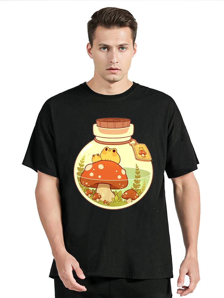 Mushroom T Shirt Women Men Cotton Tshirt Streetwear Anime Tee Graphic Oversized Tshirt Clothing Tops