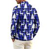 Men's Golf Shirt Long Sleeve Casual Christmas Print Quick-Dry Mesh Top