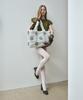 Pleatsmama Polka Dot Shopper Bag Ivory