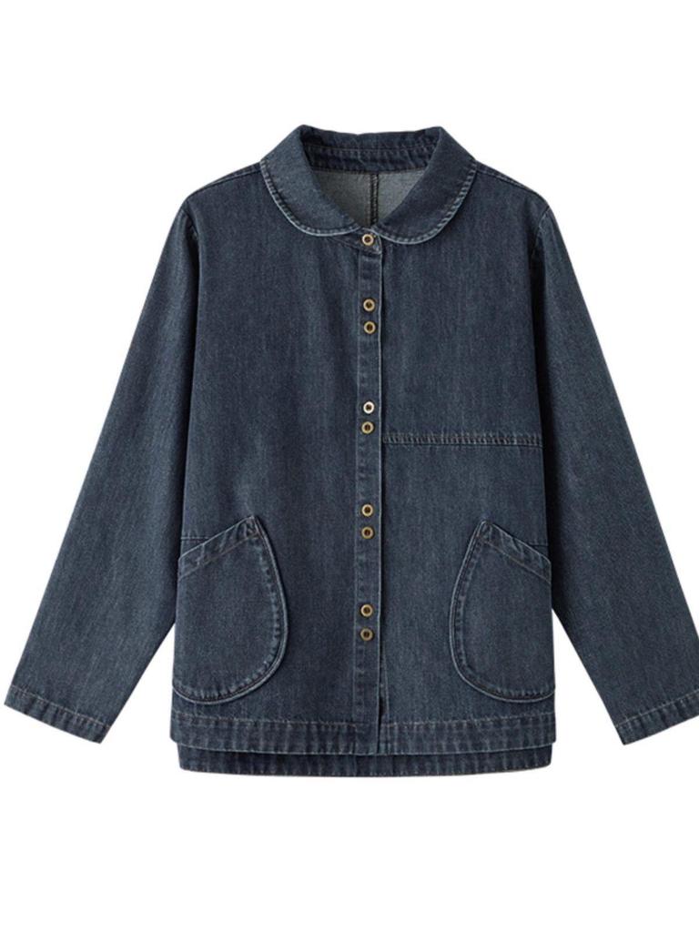 Spring/Autumn Women's Retro Denim Jacket: Short, Loose-Fit, Casual Style for a Youthful Look