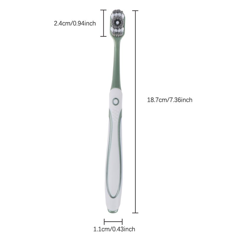 Toothbrush Whiten Tooth Super Hard Bristles Cross Remove Tongue Plaque Bacteria Stains Dental Oral Care