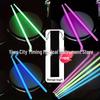 Set of 2 Luminous 5A Fluorescent Nylon Drumsticks with Storage Bag for Jazz Drumming