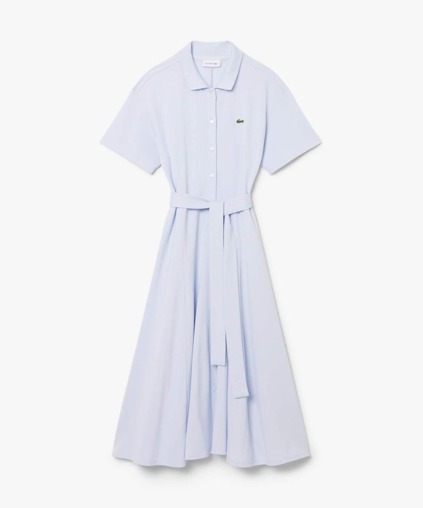 LACOSTE Women'S Fit-And-Flare Belted Polo Dress Ef9621-56G J2G
