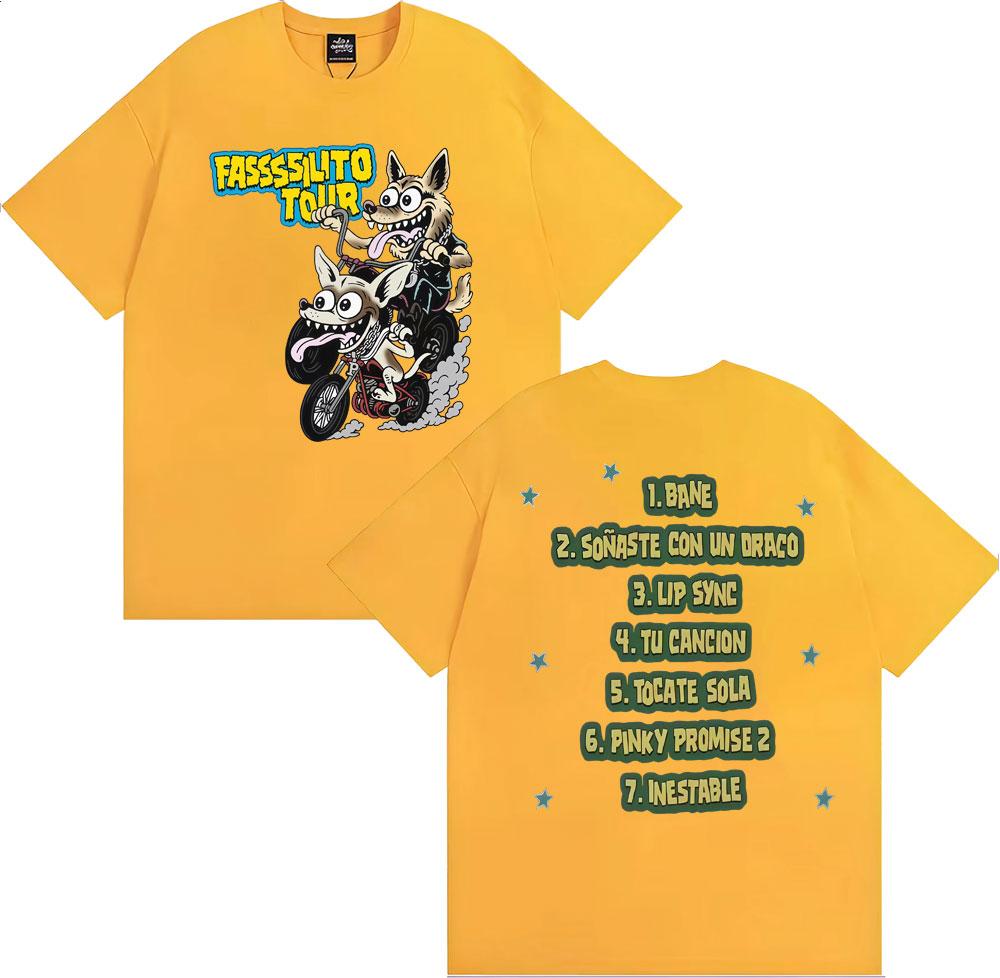 La Panter Lucho Rk Ta Facil 2026 New Album T Shirts Fassssilito Tour Tshirts Unisex Women Fashion Hip Hop Casual Oversized Tshirt