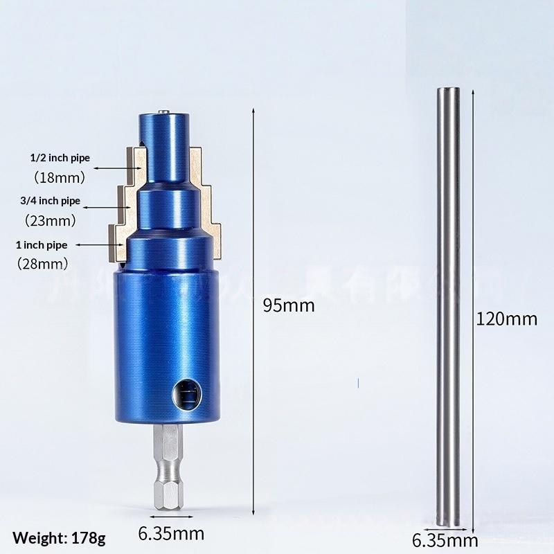 Universal 4/6 Points 1 Inch Broken Pipe Head Screw Extraction Set with Connecting Rod Faucet Angle Valve Wire Extractor Tool