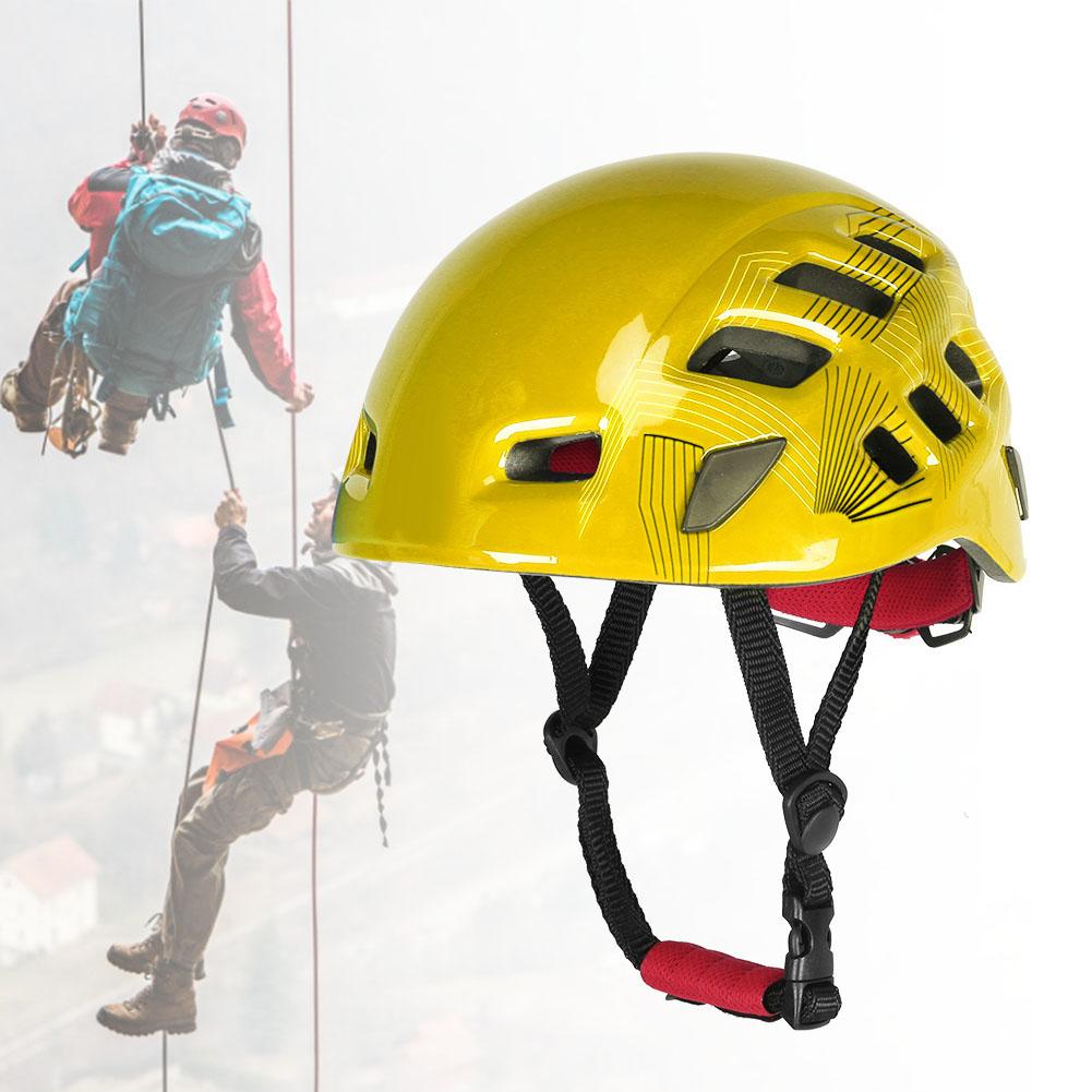 Outdoor Sport Sicherheitsschutzhelm Verstellbar Felsenklettern Kopfschutz Helme(Gelb)
