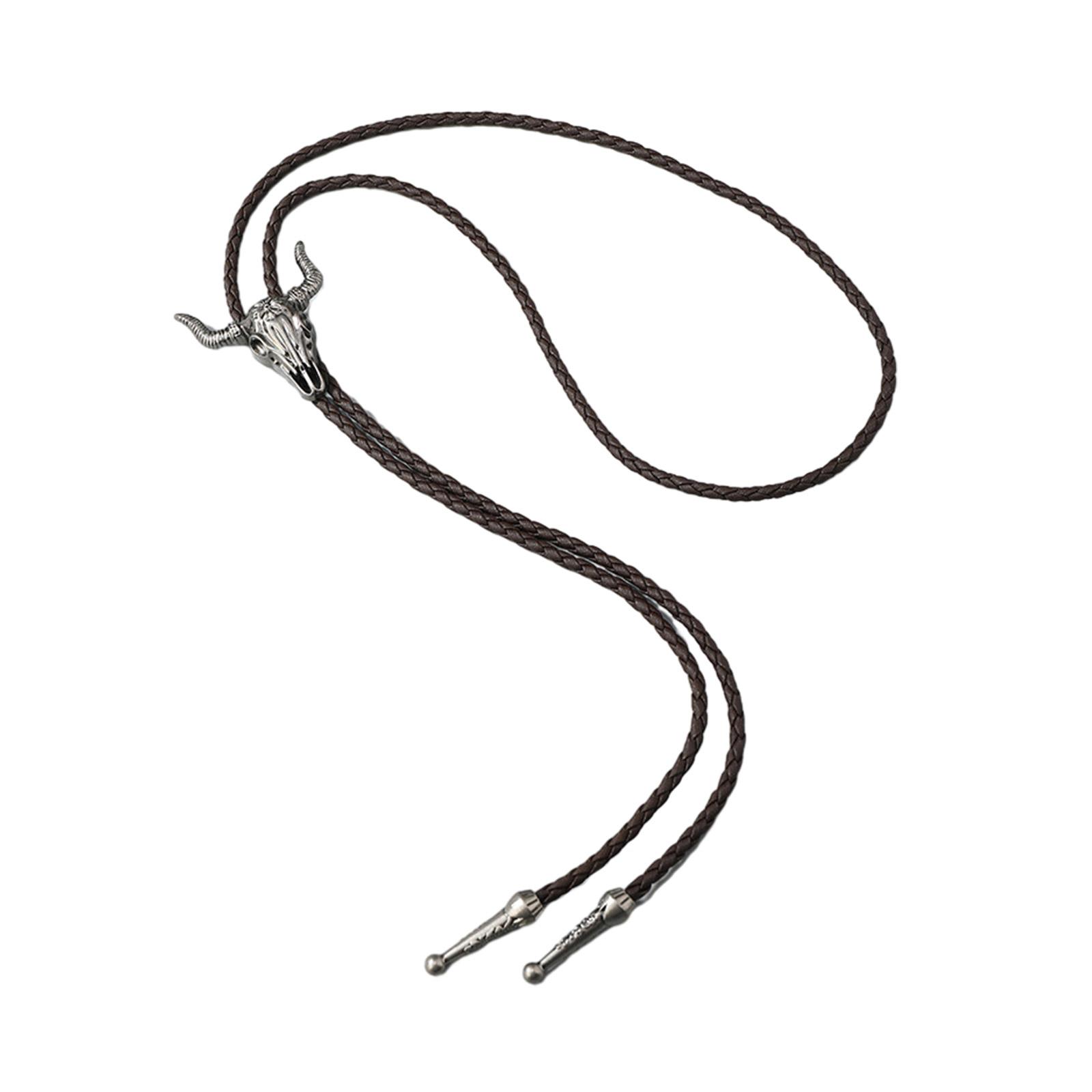 

Cowboy Tie Longhorn Bull Bolo Tie Western Vintage Bolo Tie Natives American Bolo Tie for Men Cowboy Necktie Western Bolo коричневий