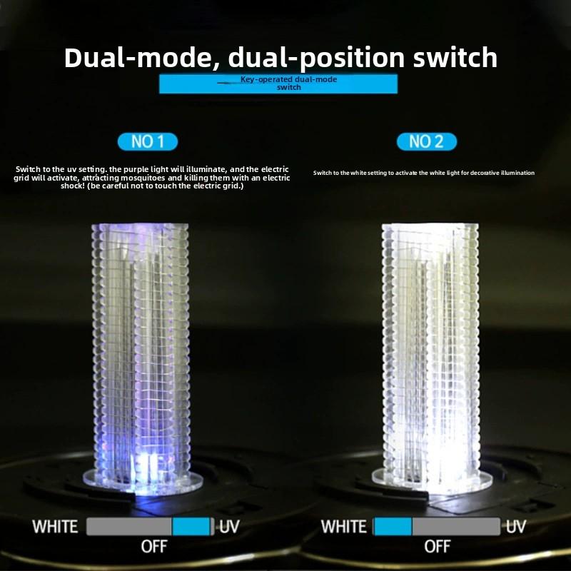 Solar-powered Mosquito Killer Lamp for Garden Lawn Insect Killer for Ground-mounted Wall-mounted Set Multi-functional Night Light Set