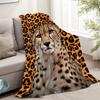 Leopardenmuster Flanell Überwurfdecke Stilvoll Weich Gemütlich Fleece für Sofa Büro Auto Ganzjahres Spaß Geschenk 150x200cm 59x79in