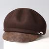 Australia Imported Wool Beret Women's Autumn and Winter Temperament Cap Retro Octagonal Hat Warm Pleated Pumpkin Hat