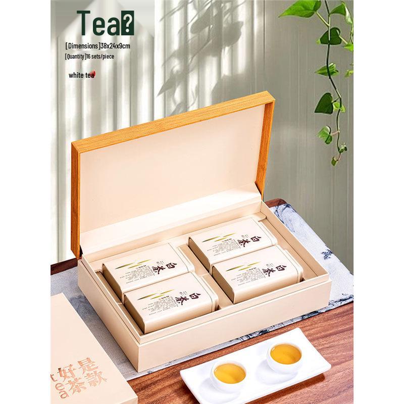 Golden Bud Gift Box - Custom High-Grade White Tea & Pre-Qing Longjing Tea Packaging