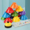 Stack Bowls Speed Game Toys Montessori Educational Intellectual Enlightenment Toys With Card Color Cognition Logic Training Gift