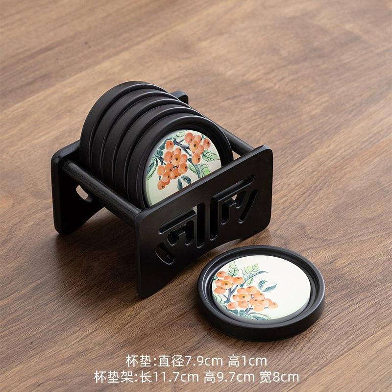 Chinesische Bakelit Wasseraufnahme Teeuntersetzer Hitzebeständige Matten und Rutschfeste Aufbewahrung Kung Fu Teetassenhalter Zubehör