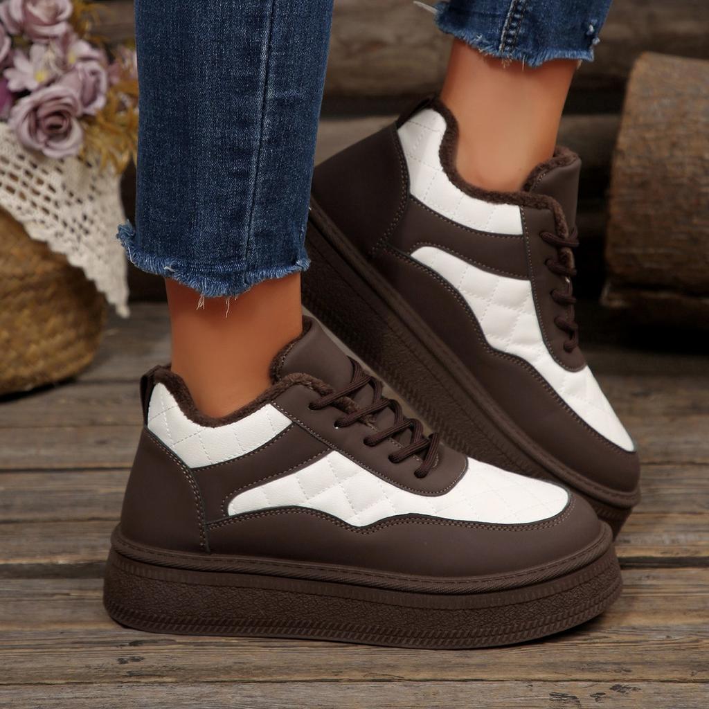 Fashion Women's 2025 New Winter Thick-soled Snow Boots Warm Cotton Shoes Piled Thickened Waterproof Riding Boots Short Boots