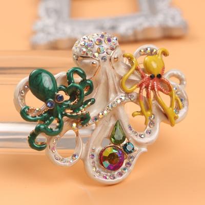 Internet-Berühmtheit Legierung Diamant Lustige Krake Brosche Mädchen Niedlicher Anstecker Beliebte Korsage Accessoires
