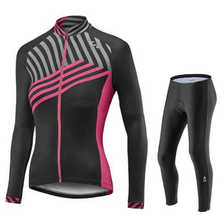 Long-sleeved Cycling Suit, Outdoor Cycling Trousers with Seat Cushion 2026 Long-sleeved Suit, Autumn Breathable Cycling Suit Suit.