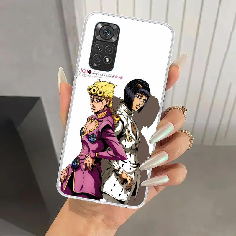 JoJo Bizarre Adventure Golden Wind Phone Case for Xiaomi Redmi Note 15 14 14S 13 12S 12 Pro 11S 11 Plus 11T 11E 10S Soft Funda P