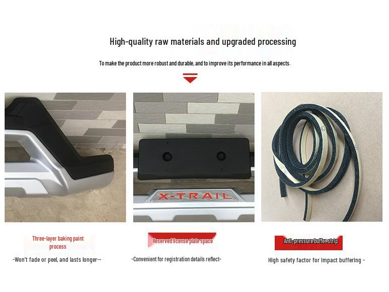 Kompatibel mit 14-19 Qashqai Modellen, Stoßstangen-Schutzkit für vorne und hinten.