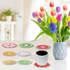 8-piece Fruit Pattern DIY Diamond Art Painting Coaster Without Cup Holder Wooden Coaster Living Room Office Bar Restaurant
