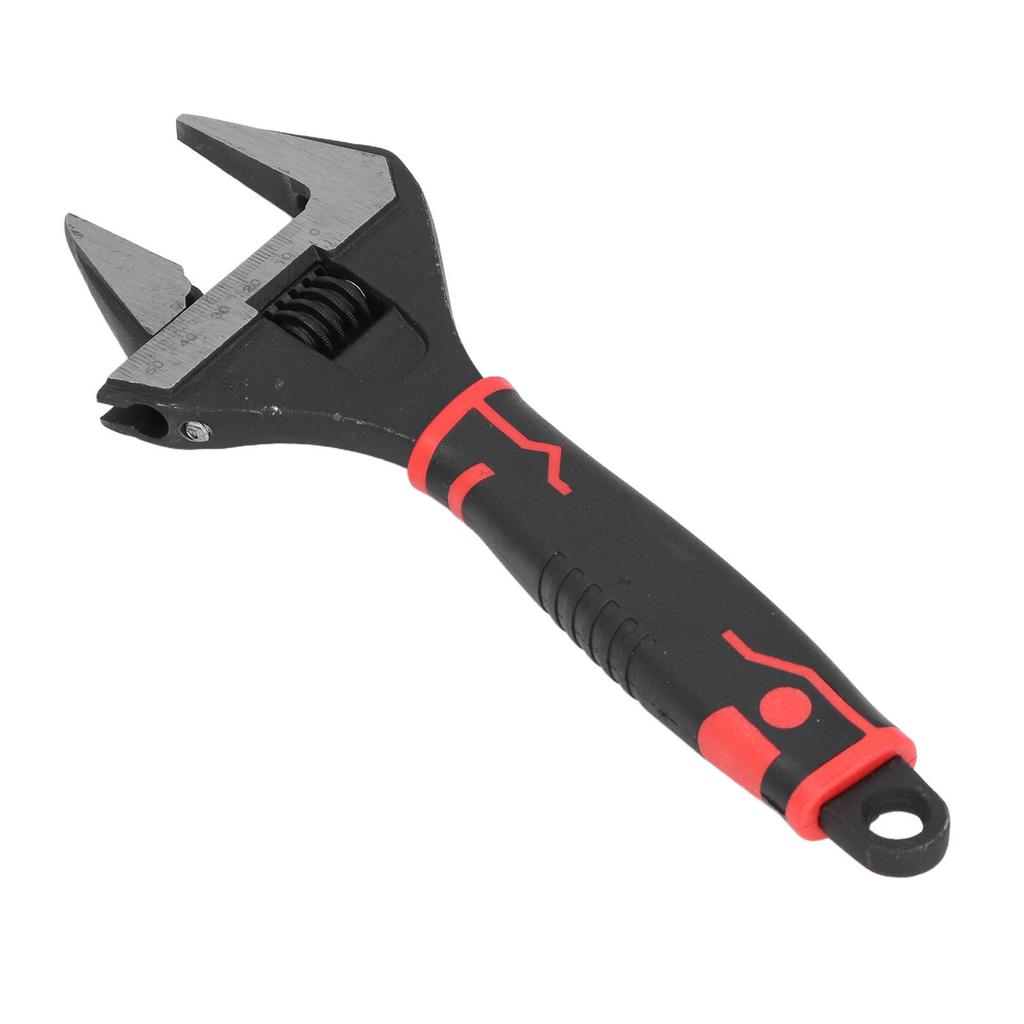 10 Inch Wide Mouth Adjustable Wrench CrV Steel Deep Jaw Manual Repair Spanner for Home Garage