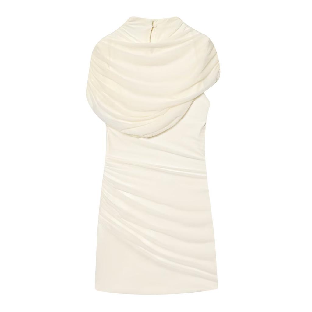 Damen Gestricktes Langarm Figurbetontes Kleid