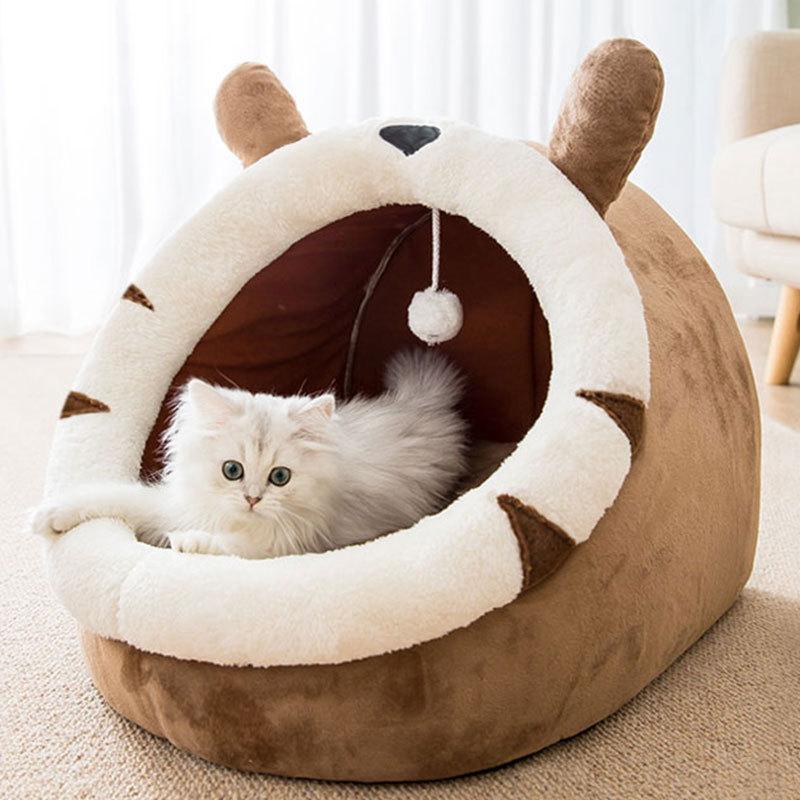 Cat Nest Semi-enclosed House Kennel Removable Cat Bed Pet Supplies
