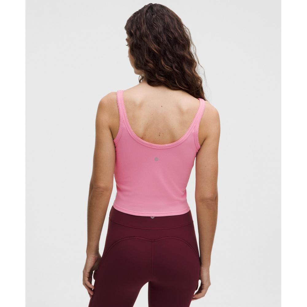 Lululemon Nulu Ribbed Cropped Tank Top  Heart Candy Cloud