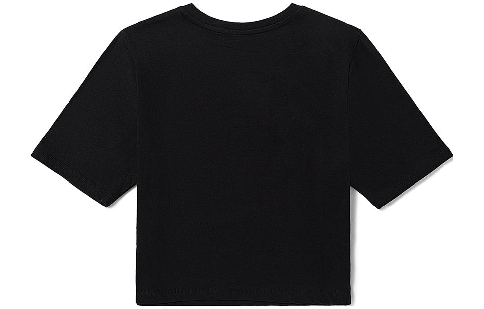 Vans T Shirts Women's Black Crew Neck Moderate Straight Fit VN0003PPBLK
