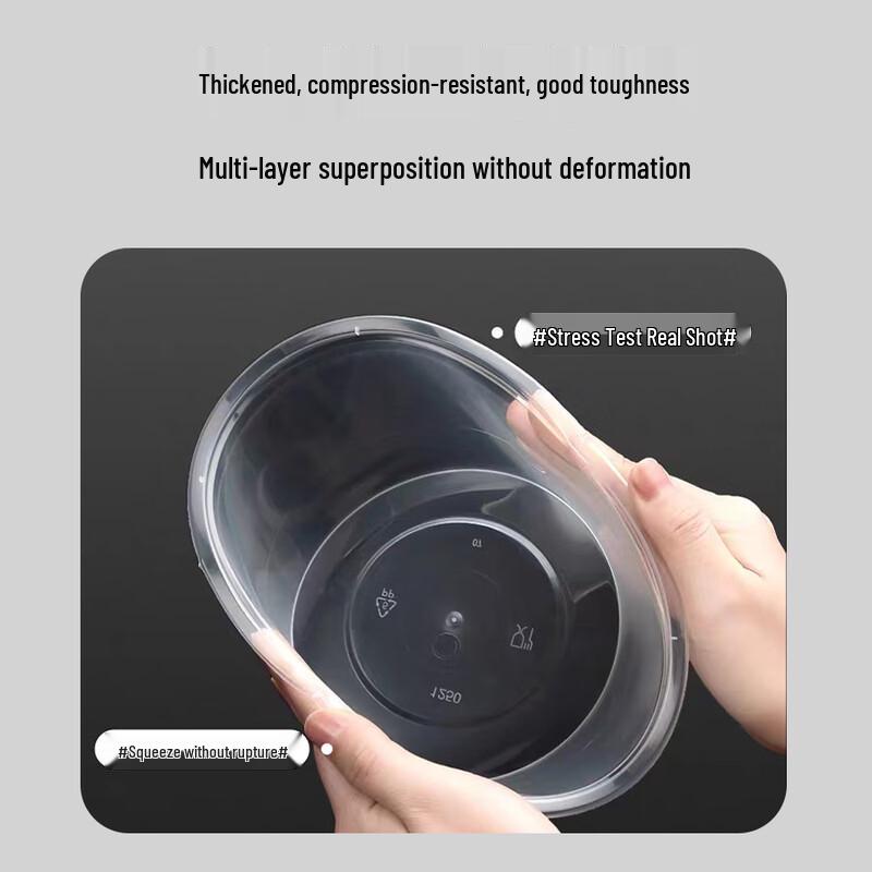 Disposable Black Square Meal Prep Boxes with Lids