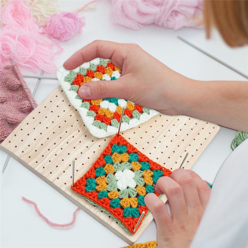 ABBY-1 SET Knitting Blocking Board Crochet Blocking Boards For Knitting With Rod Pins And Needles