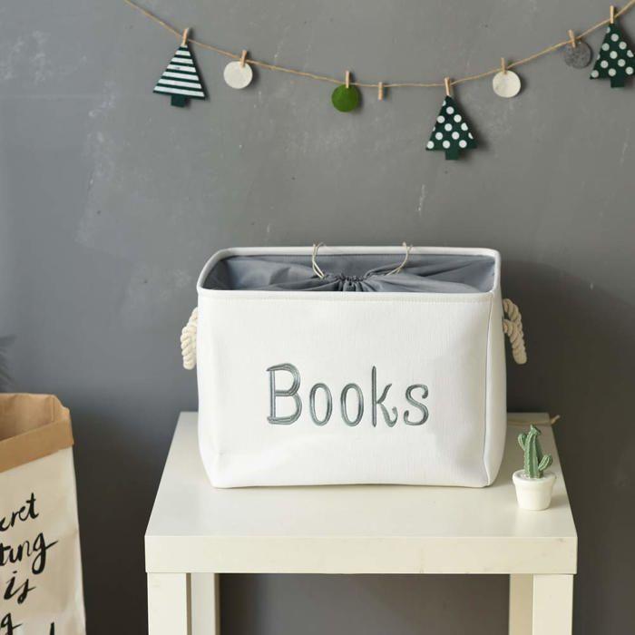 Panier - inough - cube en feutre - 41x31x28 cm - design avec cordon - pour enfants