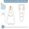 24 Pack Plastic Clothes P Heavy Duty Clothesp for Laundry, 2.36 Inch Clothesline Clips Clothes Pegs with No Trace Design, Windproof Clothes Clips for