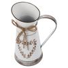 Heart Shaped Flower Vase Decorative Metal Iron Bucket for Natural Artificial Flowers Vintage Farmhouse Style Tabletop Ornament