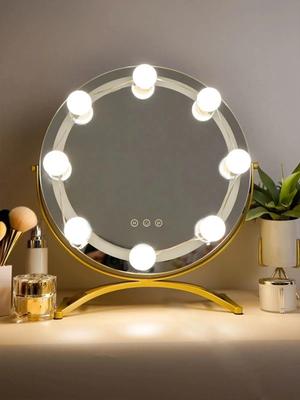 Makeup Mirror LED Light Bulbs Vanity Lights USB Charging Bathroom Dressing Table Lighting Dimmable LED Vanity Mirror Light
