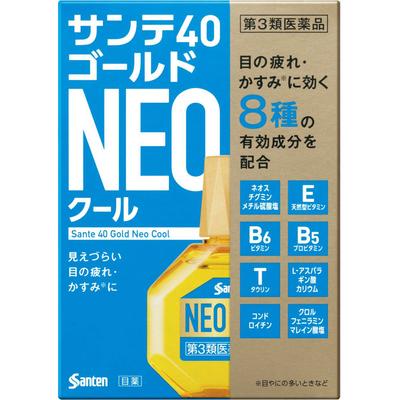 Santen Pharmaceutical Sante 40 Gold Neo Cool 12ml Blurred Vision Eye Drops Indications: Eye Fatigue, Blurred Vision (such As When There Is Excessive E