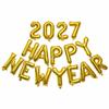 Holiday Ornaments Colorful Foil Balloons Happy New Year 2027 16 inch Balloon Set